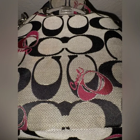 COACH SIGNATURE POPPY DRAWSTRING BUCKET CROSSBODY HANDBAG W/ HANGTAG CHARM RARE - Picture 12 of 15